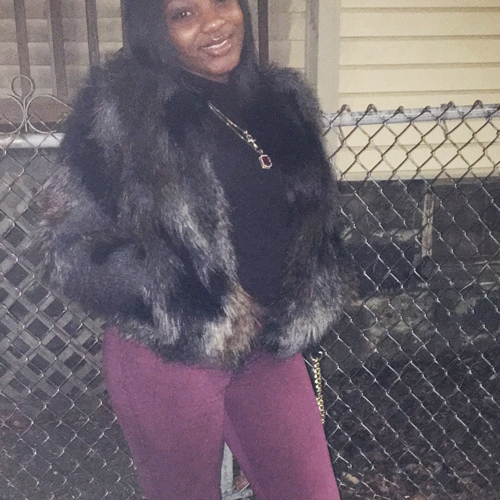 Faux fur coat